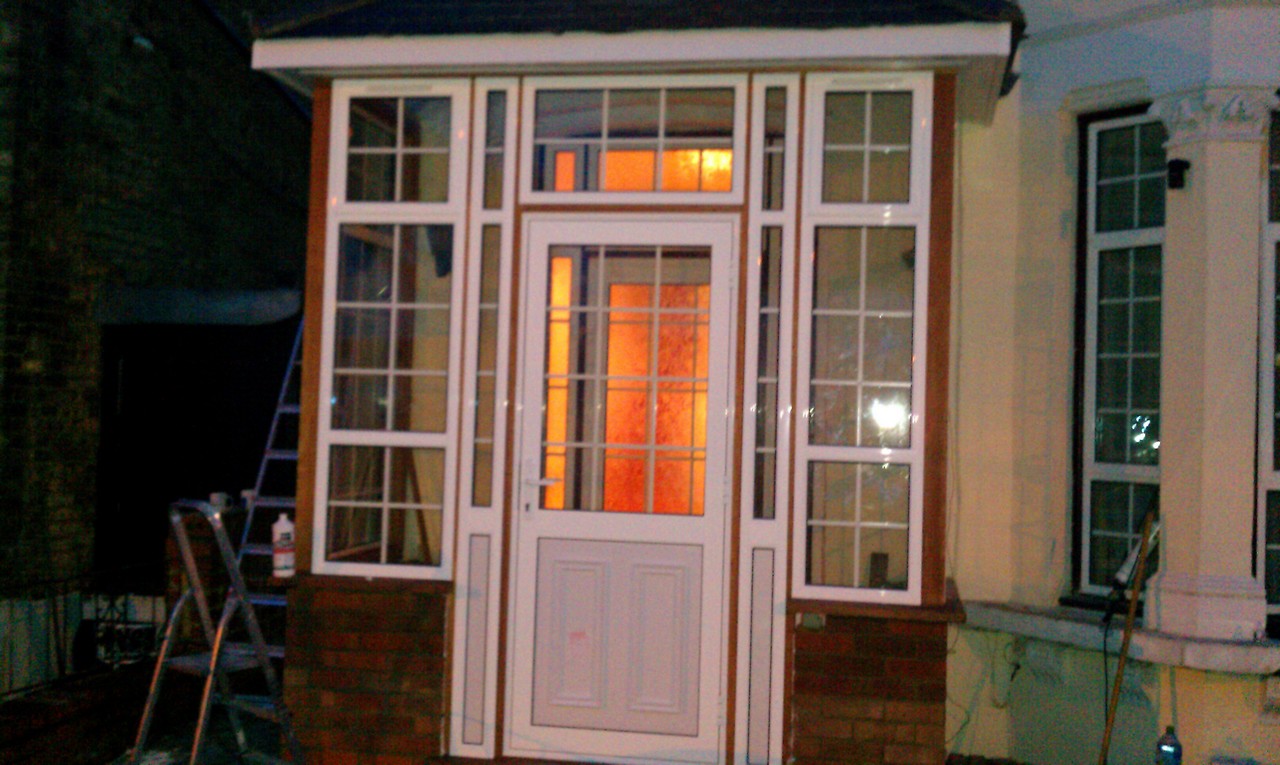 uPVC porch with Georgian bar glazing installed in Watford